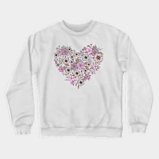 Wildflowers Boho Flowers Heart design Crewneck Sweatshirt